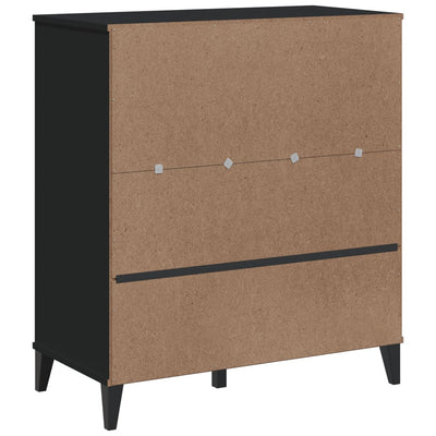 Kirjahylly VIKEN musta 80x40x90 cm tekninen puu