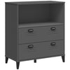 Kirjahylly VIKEN antrasiitin harmaa 80x40x90 cm tekninen puu