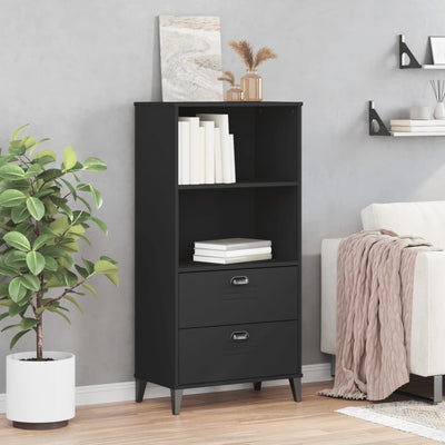 Kirjahylly VIKEN musta 60x35x123 cm tekninen puu