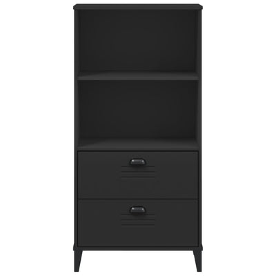 Kirjahylly VIKEN musta 60x35x123 cm tekninen puu
