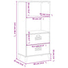 Kirjahylly VIKEN musta 60x35x123 cm tekninen puu