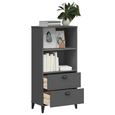 Kirjahylly VIKEN antrasiitin harmaa 60x35x123 cm tekninen puu