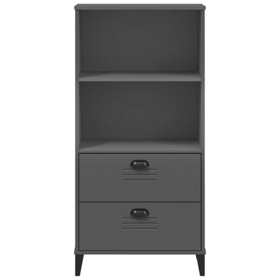 Kirjahylly VIKEN antrasiitin harmaa 60x35x123 cm tekninen puu