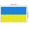 Ukrainan lippu messinki rengasholkeilla 90x150 cm