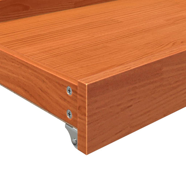 Vahanruskea päivävuoteen vetolaatikot Nelusca (2 kpl mänty)