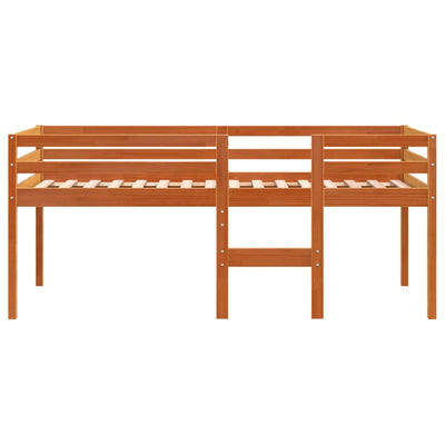 Vahanruskea korotettu sänky Xenie 90x200cm (mänty)