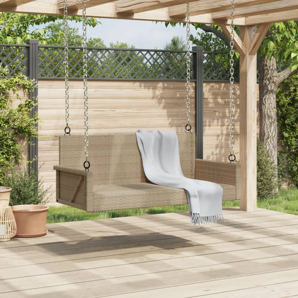 Beige keinupenkki Linica 119x56x48cm (polyrottinki)
