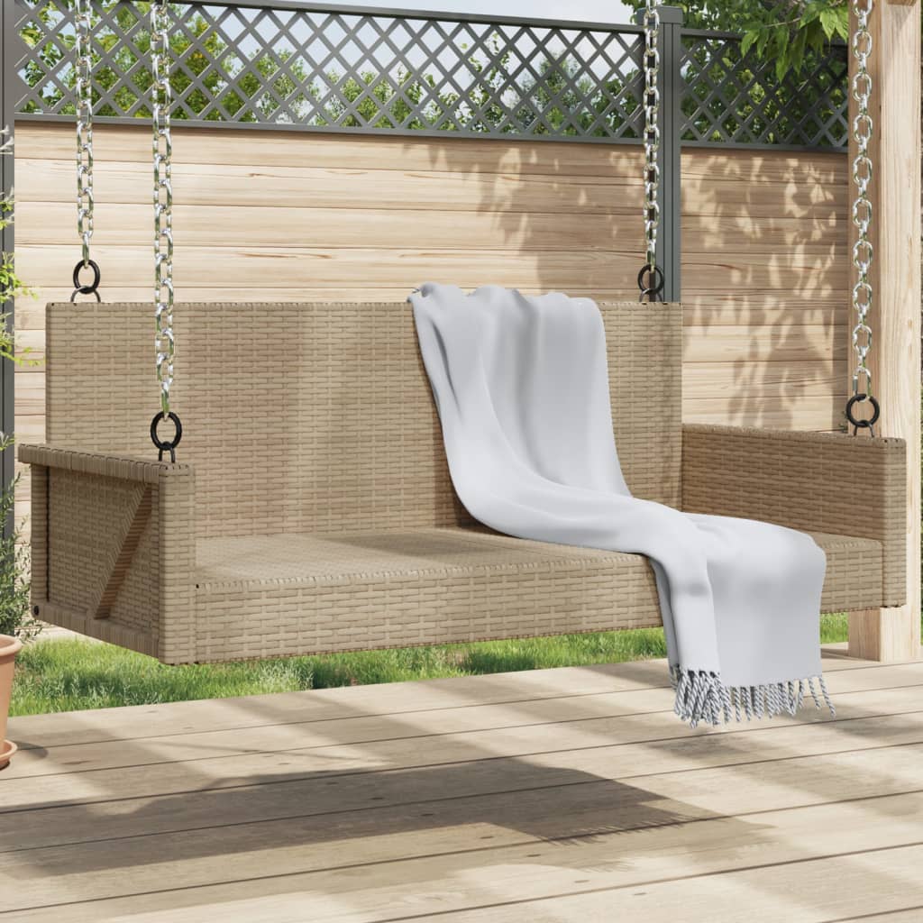 Beige keinupenkki Linica 119x56x48cm (polyrottinki)
