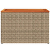 Beige puutarhan sivupöydät Azimussan 55x34x37cm (2 kpl polyrottinki puu)