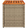 Puutarhan sivupöydät 2 kpl beige 55x34x37 cm polyrottinki puu