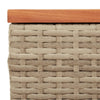 Beige puutarhan sivupöydät Azimussan 55x34x37cm (2 kpl polyrottinki puu)
