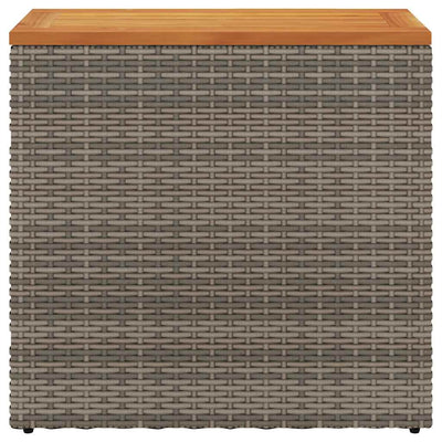 Harmaa puutarhan sivupöytä Pintea 58x27,5x55cm (puulevyllä polyrottinki)