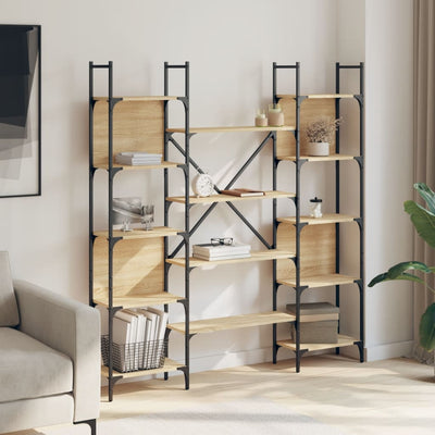Kirjahylly Sonoma-tammi 155,5x24x166,5 cm tekninen puu