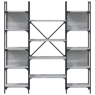 Harmaa kirjahylly Tancred 155,5x24x166,5cm (puinen)