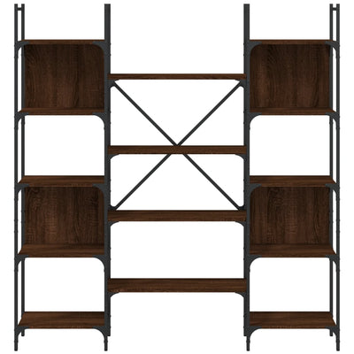 Kirjahylly ruskea tammi 155,5x24x166,5 cm tekninen puu