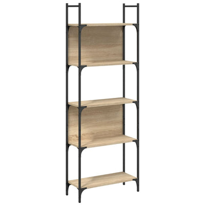 Kirjahylly 5 tasoa Sonoma-tammi 60,5x24x166,5 cm tekninen puu
