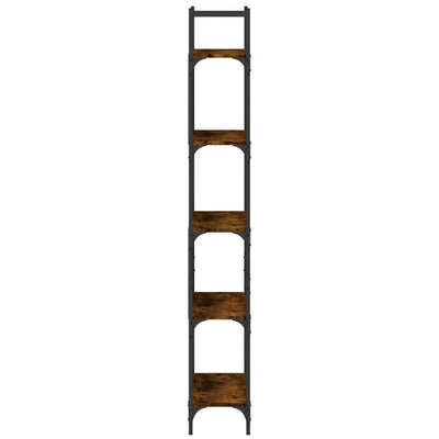 Kirjahylly 5 tasoa savutammi 60,5x24x166,5 cm tekninen puu