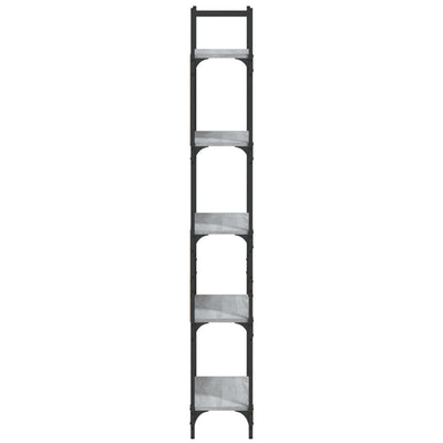 Harmaa kirjahylly Tancred 60,5x24x166,5cm (5 tasoa sonoma puinen)