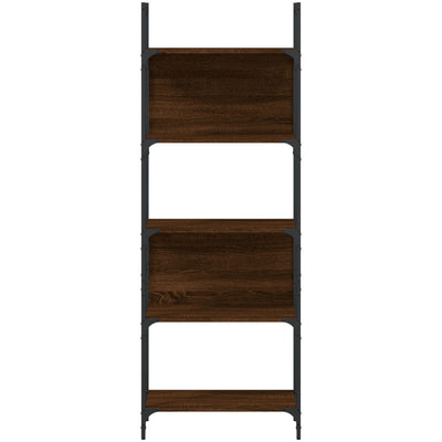 Kirjahylly 5 tasoa ruskea tammi 60,5x24x166,5 cm tekninen puu