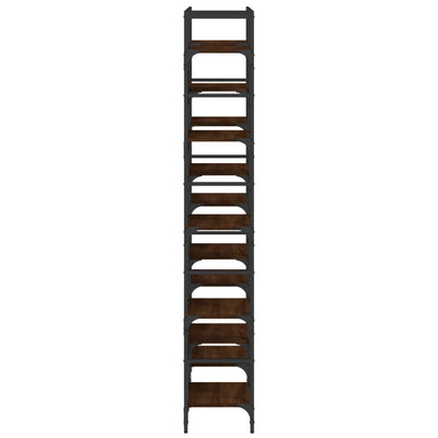 Kirjahylly ruskea tammi 127,5x28,5x172,5 cm tekninen puu