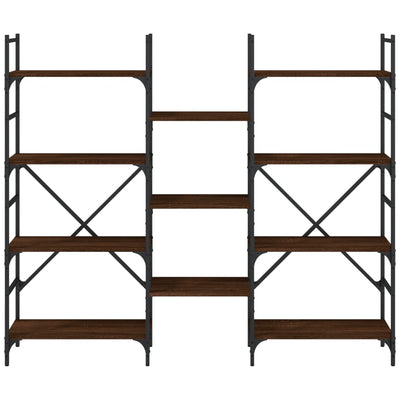 Kirjahylly ruskea tammi 160x28,5x136,5 cm lastulevy