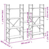 Kirjahylly ruskea tammi 160x28,5x136,5 cm lastulevy