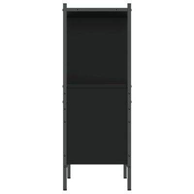 Kirjahylly musta 72x28x77,5 cm tekninen puu