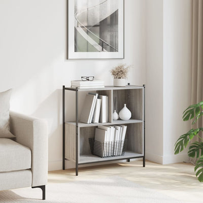 Kirjahylly harmaa Sonoma 72x28x77,5 cm tekninen puu
