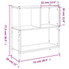 Kirjahylly ruskea tammi 72x28x77,5 cm tekninen puu