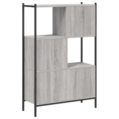 Kirjahylly harmaa Sonoma 72x28x109 cm tekninen puu