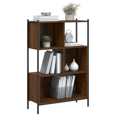 Kirjahylly ruskea tammi 72x28x109 cm tekninen puu