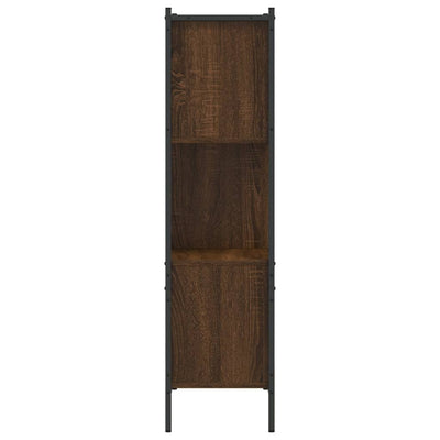 Kirjahylly ruskea tammi 72x28x109 cm tekninen puu