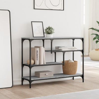 Harmaa konsolipöytä Polixian 100x30x75cm (puinen)