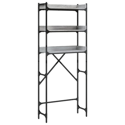 Harmaa pesukonehyllykkö Patrisor 67x25x163cm (puinen)