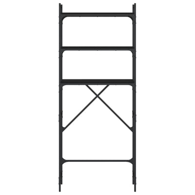Pesukonehyllykkö musta 67x25x163 cm tekninen puu