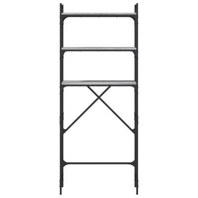 Harmaa pesukonehyllykkö Coretta 67x25x163cm (puinen)