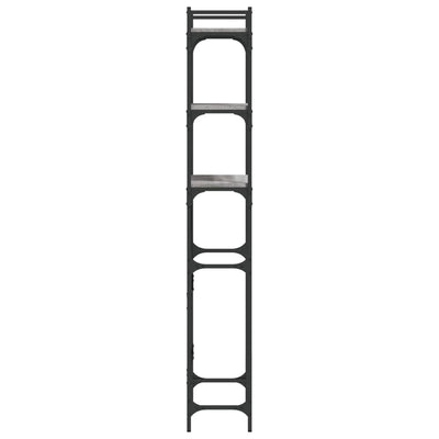 Harmaa pesukonehyllykkö Coretta 67x25x163cm (puinen)