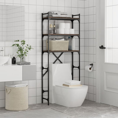 Ruskea tammi pesukonehyllykkö Coretta 67x25x163cm (puinen)