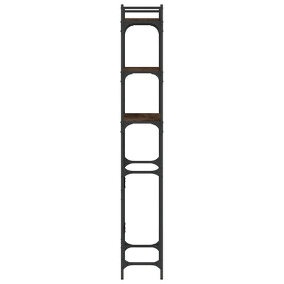 Ruskea tammi pesukonehyllykkö Coretta 67x25x163cm (puinen)