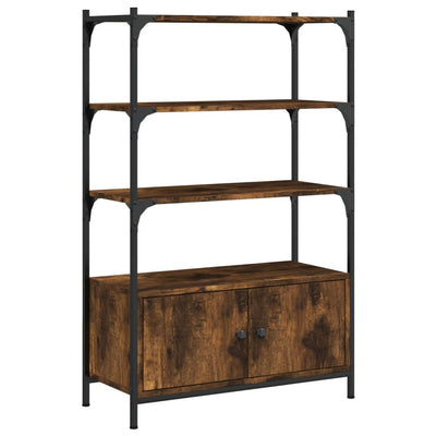 Kirjahylly 3 tasoa savutammi 70x30x109,5 cm tekninen puu