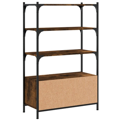 Kirjahylly 3 tasoa savutammi 70x30x109,5 cm tekninen puu