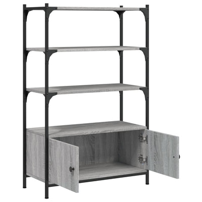 Kirjahylly 3 tasoa harmaa Sonoma 70x30x109,5 cm tekninen puu