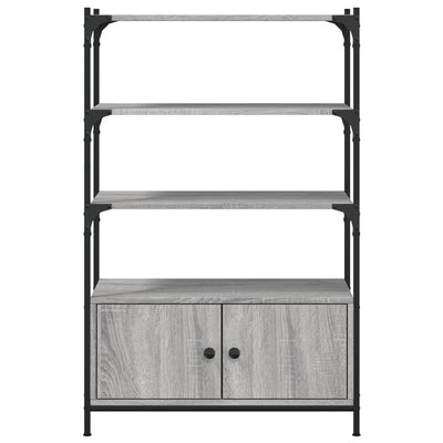 Kirjahylly 3 tasoa harmaa Sonoma 70x30x109,5 cm tekninen puu