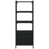 Musta kirjahylly Marisina 41x30x109,5cm (3 tasoa, puinen)