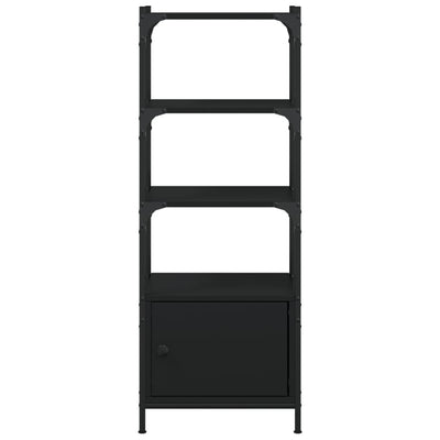 Musta kirjahylly Marisina 41x30x109,5cm (3 tasoa, puinen)