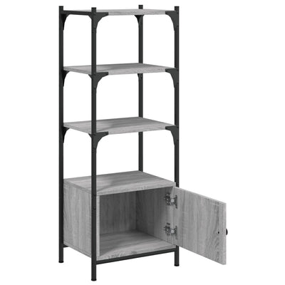 Kirjahylly 3 tasoa harmaa Sonoma 41x30x109,5 cm tekninen puu