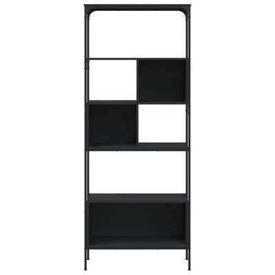 Kirjahylly 5 tasoa musta 76x33x188,5 cm tekninen puu