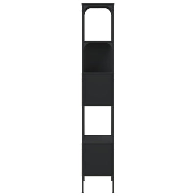 Kirjahylly 5 tasoa musta 76x33x188,5 cm tekninen puu