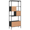 Kirjahylly 5 tasoa musta 76x33x188,5 cm tekninen puu