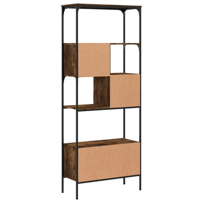 Kirjahylly 5 tasoa savutammi 76x33x188,5 cm tekninen puu